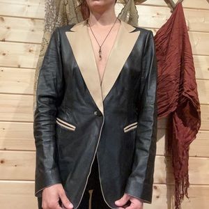 Genuine Leather vintage blazer